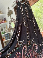 Reborn XL Paisley Floral Maxi Dress Boho Jersey Knit Fit Flare Sleeveless