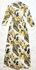 Ao Dai CC-016 lua Thai Tuan mềm rũ size L dài áo 142cm SEE SIZE CHART