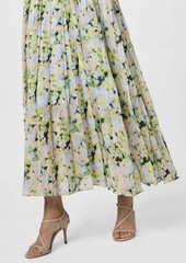 Club Monaco Women&rsquo;s Pleated Tie Back Maxi Dress Floral Multicolor Size 14