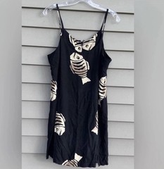 Bali Batiks Resort wear Fish Print Romper Skorts Black Women’s Rayon Large