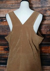 Amanda Smith Maxi Jumper Dress PL Large Petite Overall Faux Suede Vintage