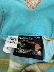 Aloha Fashion Hawaiian BLACK, Blue Floral SCARF HEM MAXI DRESS SZ O/S