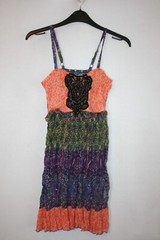 SIZE 8 JOE BROWNS BLUE & GREEN MIX STRAPPY DRESS 8240