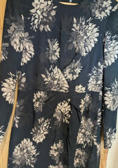 Whistles size 14 Navy & Grey flower print smart / formal dress