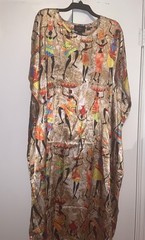 Goddess , Winlar long kaftan women satin dress one size Multi Colors