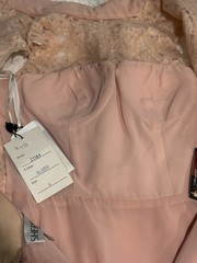 Sherri Hill Blush Pink Chiffon Embellished Rhinestone Prom Dress Size 4 21184