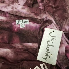 J For Justify Queen Maxi Dress 2X Purple Tie Dye Short Sleeve NWT Boho Casual