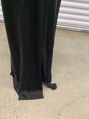 ABS Allen Schwartz Black Gown Low Cut Open Back Size 8