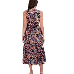 French Connection Floral Sleeveless Side Zipper and Pockets Maxi Dress Size XXL