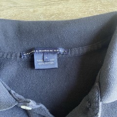 Vintage 90s Ralph Lauren Sport Womens Size L Cotton Polo Shirt Dress Navy Preppy