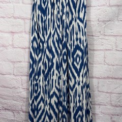 Elan Blue and White Ikat Maxi Dress OS NWT