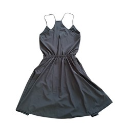 Lululemon City Summer Dress 4 Black Open Back Cutout Mini W8604S Tennis Golf