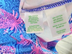 Lilly Pulitzer UPF 50+ Skipper Ruffle Dress in Blue Tropic Down Low Pineapple S