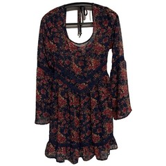 Band of Gypsies Y2K Festival Lace Trim Mini Dress M Romantic Fairy Dainty