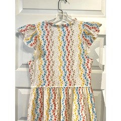 Antonio Melani Floral Eyelet Tiered Maxi Dress Flutter Sleeve White 10