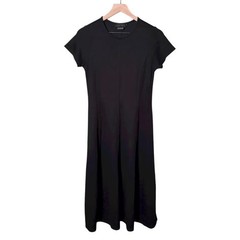 HATCH Maternity Women&rsquo;s THE VIRGINIA SEEMED DRESS Black Viscose $248 NEW