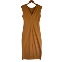 Alex Marie Ruched Side Sleeveless Midi Sheath Dress Size 6 Machine Washable