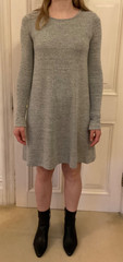 2 Gap sparkly melange knee high A-line dresses: black/silver, grey/gold XS good