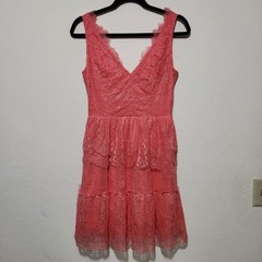 BCBGMaxazria Coquette Core Pink Power Main Character Energy Tiered Ruffles Dress