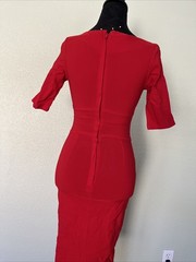 Vintage Collectif London Red Pencil Dress S/xs