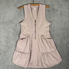 Daily Practice Anthropologie Zip Front Trek Utility Mini Dress Mauve Pink Small