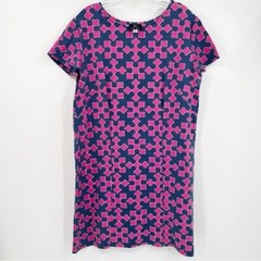 Sailor Sailor Navy Blue Pink Stretch T-Shirt Dress XL *Altered* Preppy