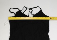 KUT From The Kloth Dress Womens S Black V Neck Kathleen Spaghetti Strap Midi