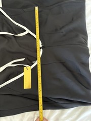 ALEXIA ADMOR Black White Solid Square Neck Backless Satin Maxi Zip Dress Size 4