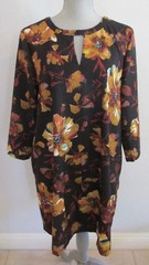 NWTD ECI NEW YORK M & L MULTI COLOR FLORAL A-LINE DRESS MSRP $98.00