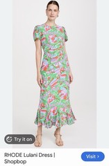 Rhode Lulani Maxi Dress White Fleur Tropicale NWT size Small