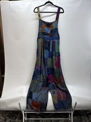 NWT Tanami Baggy Patchwork Overall Jumpsuit Sz M/L Handmade Pockets Boho Hippie
