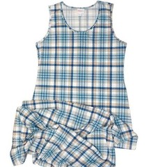 NEW LuLaRoe Dani Dress L Plaid Blue White Tan Sleeveless Tank Beach Pool Maxi