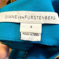 Diane von Furstenberg Carpreena Mini Blue Iris A-line Sheath Dress Size 4