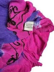 Young USA Tie Dye Boho Dress One Size Pink Embroidered Festival Beach Hippie