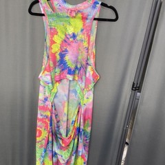 River Island Tie Dye Mesh Body-Con Dress size 26UK/22US NWT (b23)