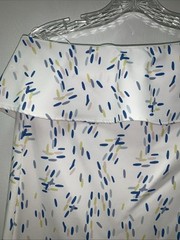 Aqua Bloomingdale’s NWT Ruffled Sprinkled Strapless Flounce Mini Dress Sz M