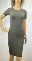 Forever 21 Women&rsquo;s Dark Olive Short Sleeve Bodycon Dress, Size Small