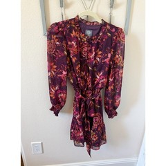 Vince Camuto Floral-Print Fit & Flare Dress Size 6P
