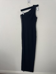 Michael Costello Sutton Gown black Side mesh panel size S NWT $258msrp