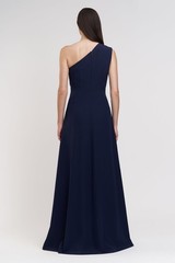 New, KAY UNGER NADINE ONE SHOULDER GOWN in Midnight Size 16 #LD165