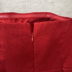 Calvin Klein Womans Mini Dress Red Solid 4 Polyester Blend Tube Top Zip