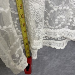 Indigo Soul Womens White Mesh Crochet Lace Midi Dress Cover Up Tunic Sheer Large