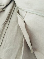 EILEEN FISHER Natural Linen Tencel Long Round Neck Dress Size Small