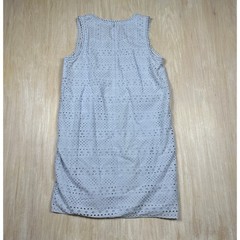 LOFT Blue Eyelet Patterned Cottagecore Boho Sleeveless Sundress Tank Dress 10