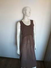 CREA CONCEPT brown sleeveless linen dress size 36 S