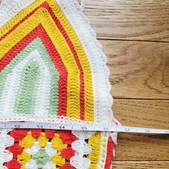 OOPS Multicolor Crochet Granny Square V-Neck Strappy Mini Sundress One Size