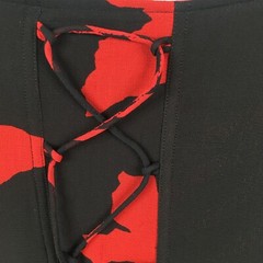 Shopping With Antthony Dress Womens 2X Plus Size Black Red Flower Art To Wear
