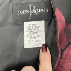 John Roberts 1-piece shift w floral wrap jacket Size 10 Women’s Wedding Guest