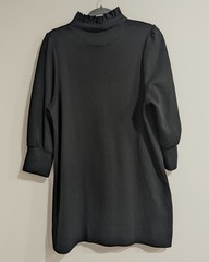 Pomander Place Charlotte Tuckernuck Dress Women&rsquo;s M Black Terry Ruffle Collar