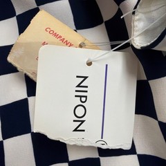 Nipon Womens Black & White Checker Silk Dress Short Sleeve US Checkered Size 12